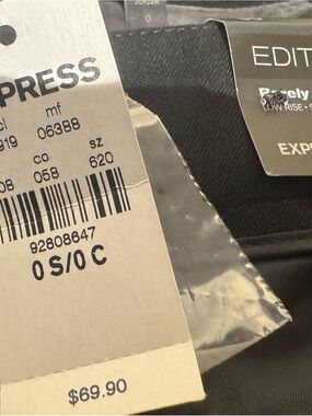 LOT of 5 pairs. Express Editor Label Black Low-Rise pants SIZE 0